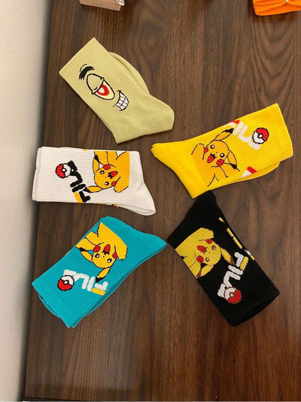 Pikachu Graphic Crew Socks - Multiple Colors - Picture 1 of 2
